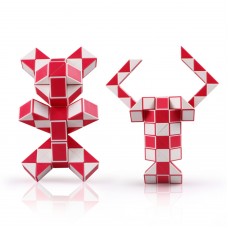 QiYi Rubik's Snake 60 pcs red | 105 cm | Змейка Рубика 60 элементов | красная | 105 см