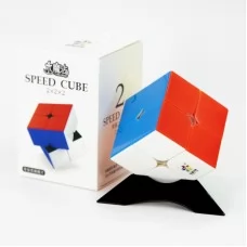 YuXin Little Magic 2х2 color | Кубик Рубика 2x2 Юксин без наклеек + подставка