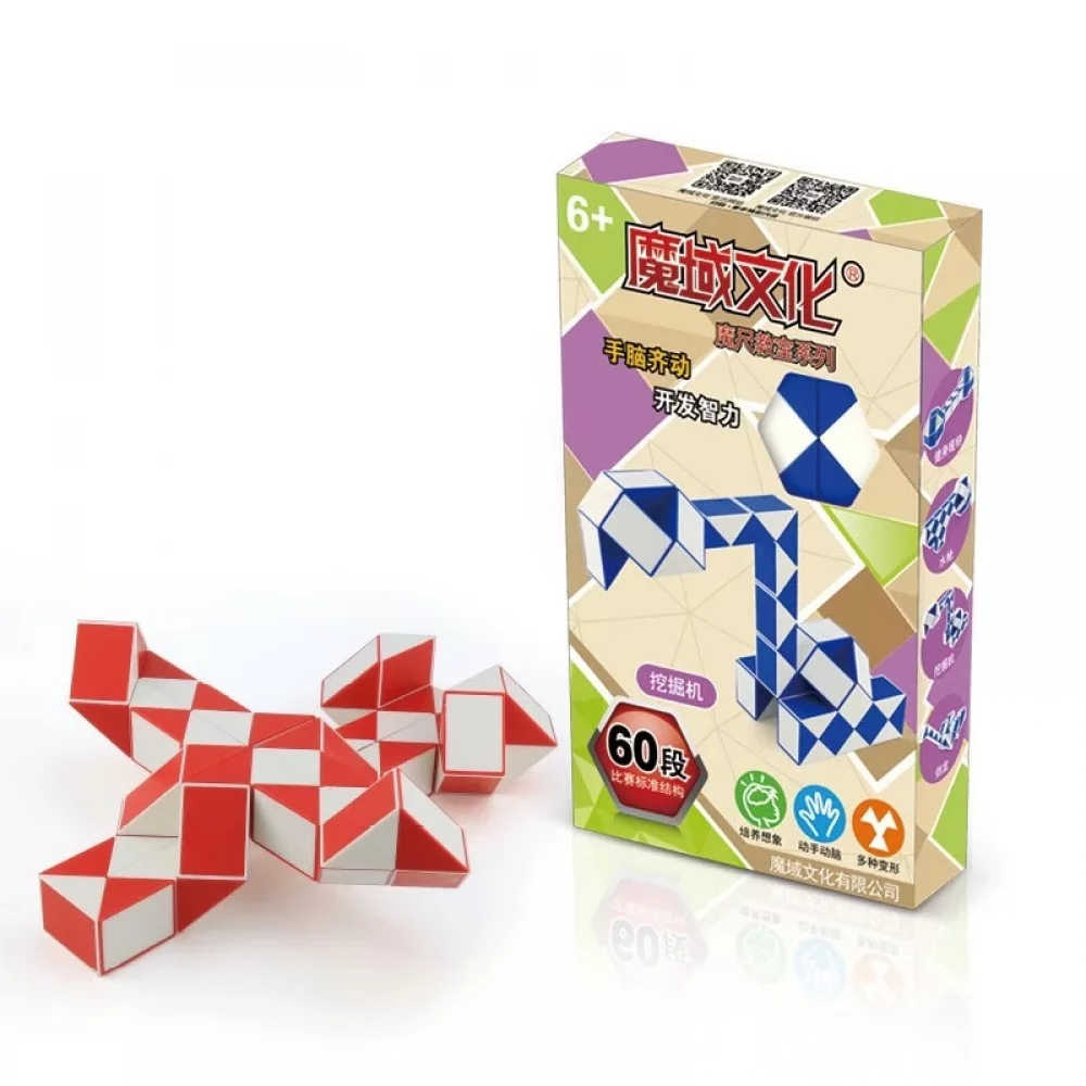 Змійка Рубіка 60 елементів синя | MoYu Magic Snake Cube blue