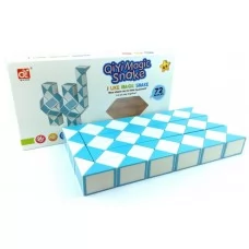 QiYi Rubik's Snake 72 pcs blue | 126 cm | Змейка Рубика 72 элемента | голуая | 126 см