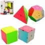 QiYi Luxurious Cube Set E stickerless | Подарочный набор головоломок (Pyraminx, Skewb, Megaminx, Ivy cube)