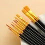 Набор художественных кистей - 10 шт - Акварель, аквагрим, масло, акрил, гуашь - black