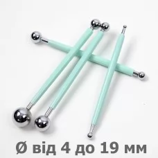 Стеки для моделювання - Набір із 8 кульок від 4 мм до 19 мм - GREEN